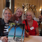 Stephanie Robinson and Barbara Holmes (right) from Moorend Travel with Sian Jungreuthmayer from Couples Resorts